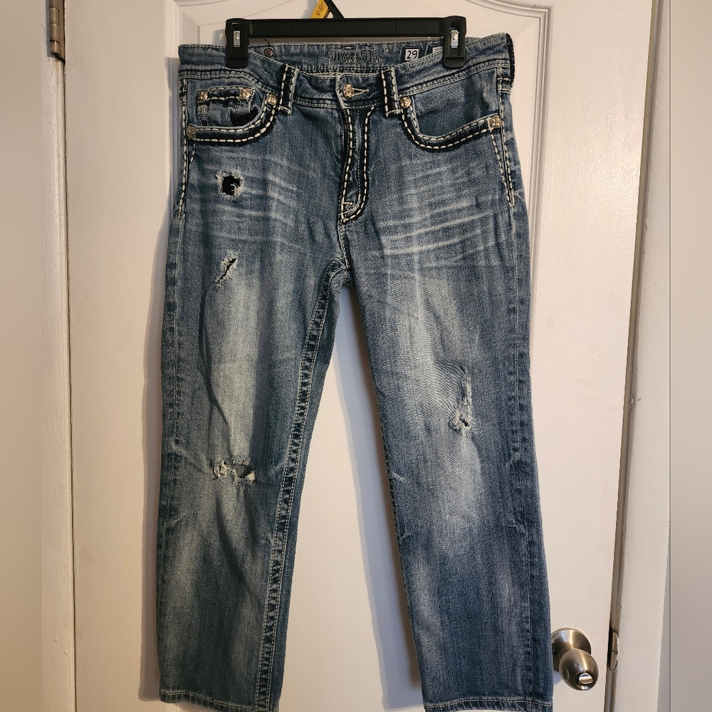 Miss Me Boyfriend Capri Cropped Jeans Size 29